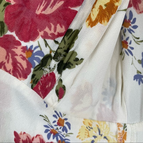 Reformation White Floral Vneck Maxi Dress - Picture 13 of 13